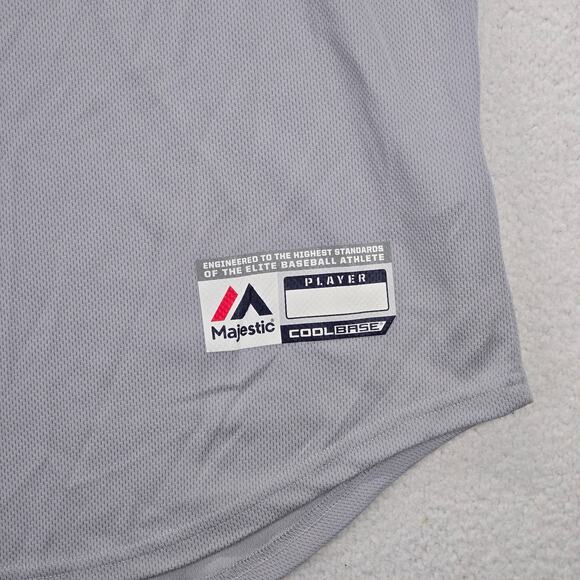 Chicago White Sox Jersey Mens X-Large Majestic Gray V Neck Heat Transfer Logo - Picture 7 of 11